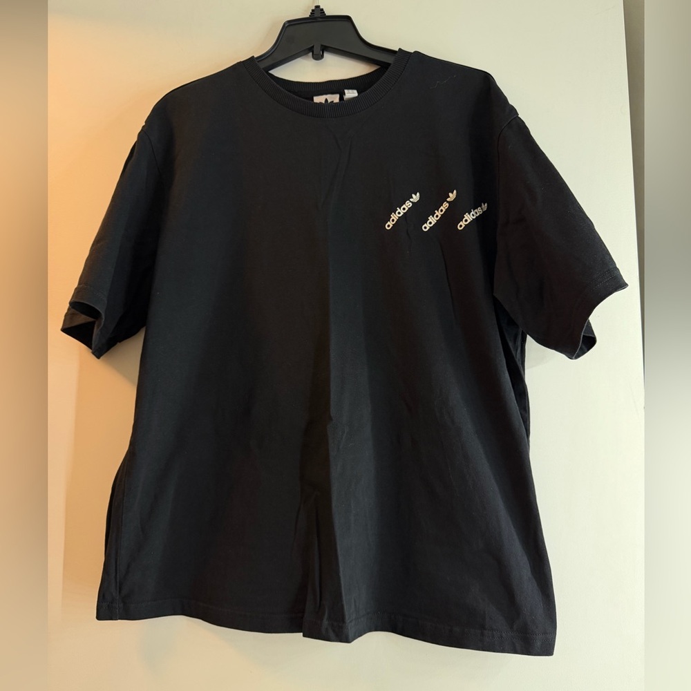 Adidas Men's Triple Logo Black Tee